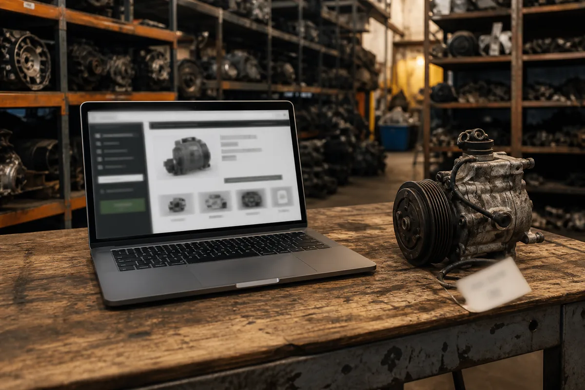 Recherche de pièce détachée d&rsquo;occasion sur un catalogue en ligne avec référence constructeur